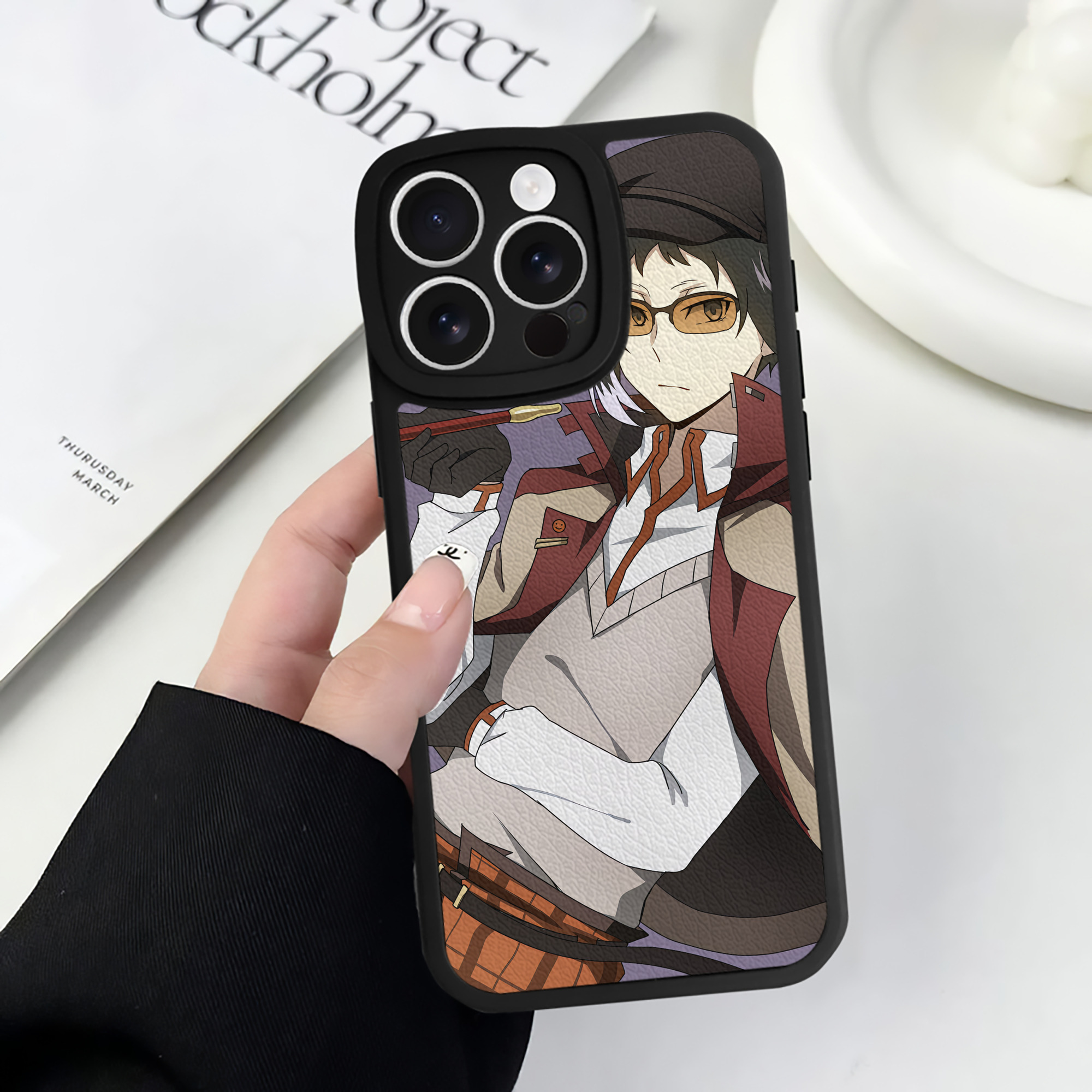 （画像用） 文豪ストレイドッグス Bungo Stray Dogs 【iPhone 16シリーズ対応】シリコンスマホケース（レザー調） 材質：シリコン